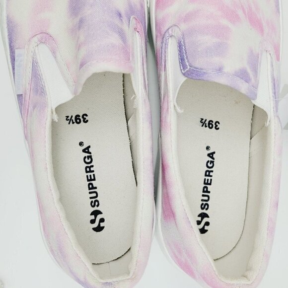 Superga 2306 Platform Slip On Sneakers Pink Purple Tie Dye Sz 8.5 NEW NO BOX - Picture 9 of 10